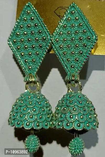 Elegant Alloy Pista Green  Earring For Women- Pack Of 1
