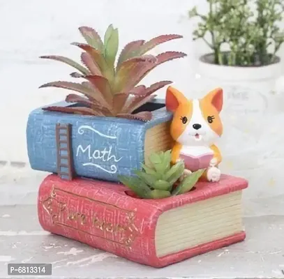 Poly Resin Cute Book Succulent Planter Pot-thumb0
