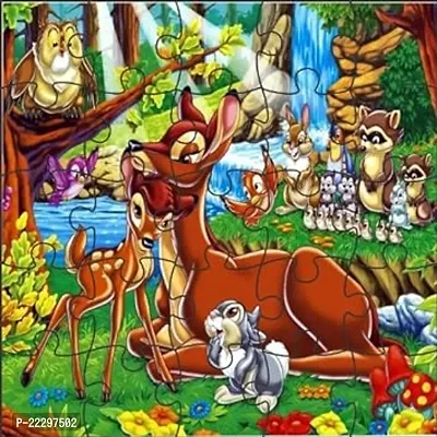 Friends from Jungle - Magnetic Wooden Jigsaw Puzzle (25 Pcs.) - Fridge Edition-thumb0