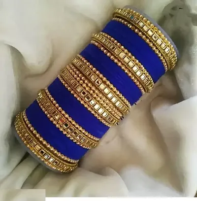 Elegant Brass Crystal Bangles For Women