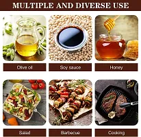Aililiya Glass Olive Oil Dispenser Bottle With Silicone Brush:2-In-1 Silicone Dropper Measuring Oil Dispenser Bottle for Kitchen Cooking, Frying, Baking, BBQ Pancake, Air Fryer, Marinating (Brown)-thumb4