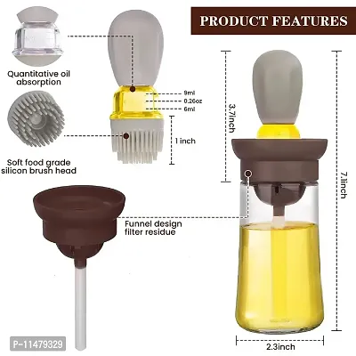 Buy WOBILOO Glass Olive Oil Dispenser Bottle With Silicone Brush 2
