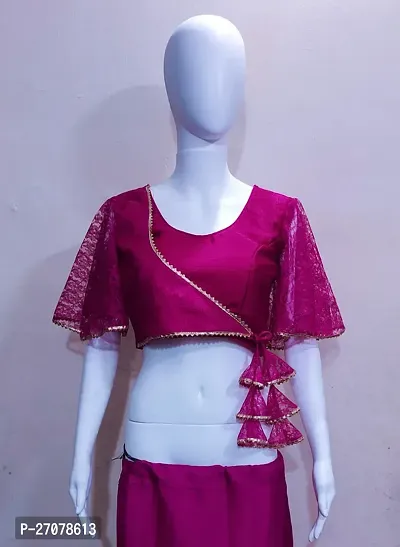 Reliable Pink Net Embriodered Stitched Blouses For Women