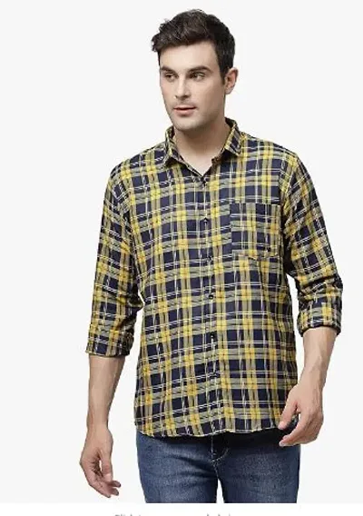 Stylish Long Sleeves Checked Casual Shirt for men