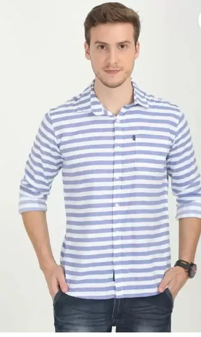 Stylish Regular Fit Cotton Blend Long Sleeves Casual Shirt for Men