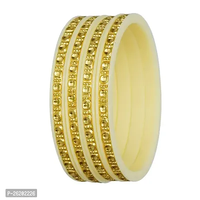 Joies Fashions Micro Plating Gold Plated Bangles Set (Pack of 4 Bangles)-thumb0
