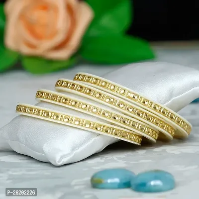 Joies Fashions Micro Plating Gold Plated Bangles Set (Pack of 4 Bangles)-thumb4