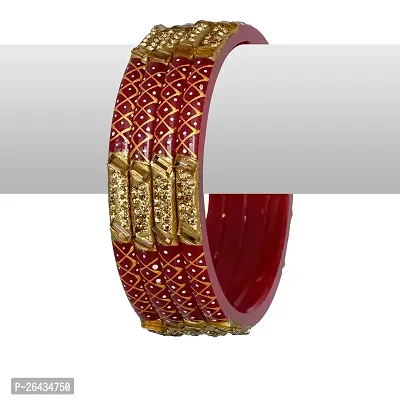 Joies Fashions Micro Plating Gold Plated Bangles Set (Pack of 4 Bangles)-thumb3