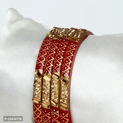 Joies Fashions Micro Plating Gold Plated Bangles Set (Pack of 4 Bangles)-thumb5