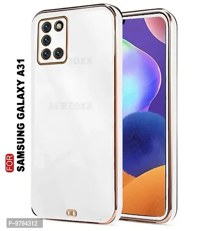 Aertoxx Samsung Galaxy A31 Back Cover (White Gold)-thumb0