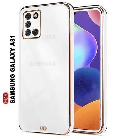 Aertoxx Samsung Galaxy A31 Back Cover (White Gold)