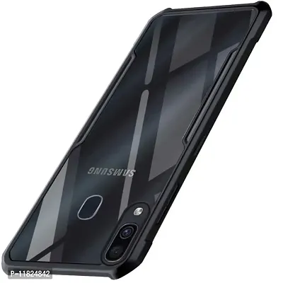 Aertoxx Samsung Galaxy A20 / A30 / M10s Back Cover (Transparent Black Bumper)