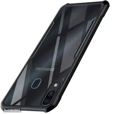 Aertoxx Samsung Galaxy A20 / A30 / M10s Back Cover (Transparent Black Bumper)-thumb0