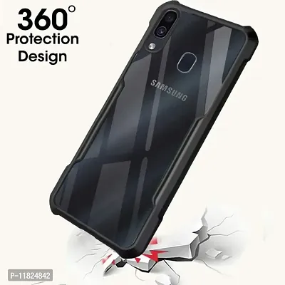 Aertoxx Samsung Galaxy A20 / A30 / M10s Back Cover (Transparent Black Bumper)-thumb2