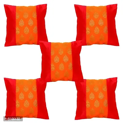 Stylish Silk Cushion Cover 12x12 (Pack Of 5)