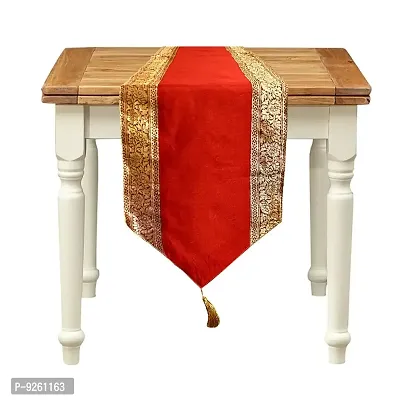 Stylish Red Border Table Runner (12x70)