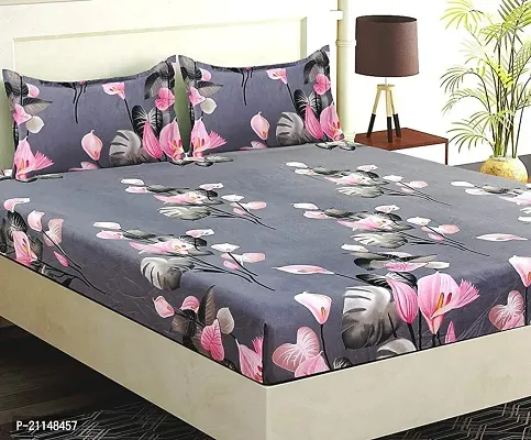 Stunning Cotton Printed Queen Bedsheet with Pillow Covers-thumb0