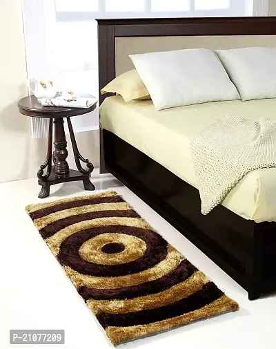 UNFOLD HAPPINESS Design Microfiber Bedside Runner, Soft Rug for Bedroom Living Room Kitchen (22 X 55 Inches) - CoffeeGold.
