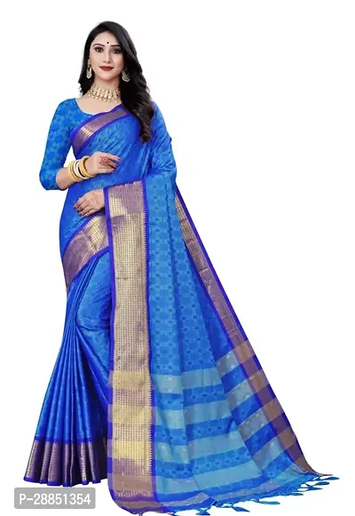 Classic Silk Blend Saree with Blouse piece