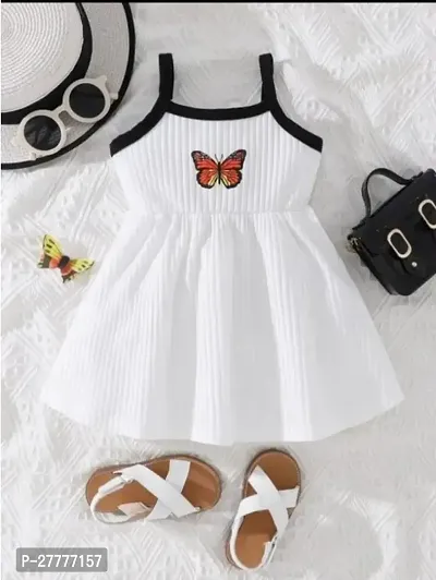 White butterfly frock for girls