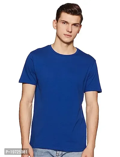 Stylish Fancy Polyester Solid Round Neck T-Shirts For Men-thumb0