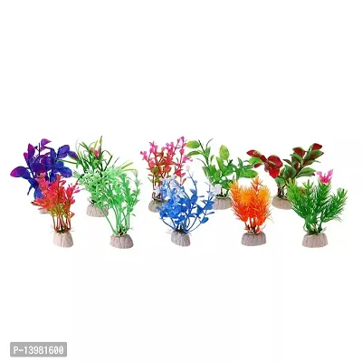 10pcs Aquarium Artificial Plastic Plants Deacute;cor Aquarium Landscape Artificial Fish Tank Decorations (Pack of 10)-thumb2