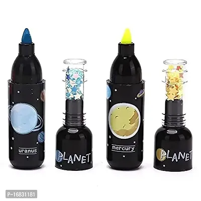 Bottle Shape Highlighters | Set Of 6 | Fine Grip Marker Pen | Ideal For Office Stationery  Kids-thumb4