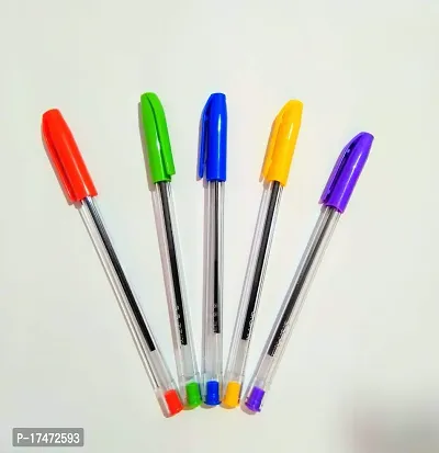 20 Pieces Plastic Ball Pens, For School, Offices, Fast writing Blue ball pens (Pack of 20)-thumb0