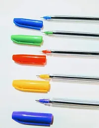 20 Pieces Plastic Ball Pens, For School, Offices, Fast writing Blue ball pens (Pack of 20)-thumb1