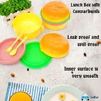 Burger Shape Lunch Box for Kids -Lunch Box with Compartments (pack of 1)-thumb1