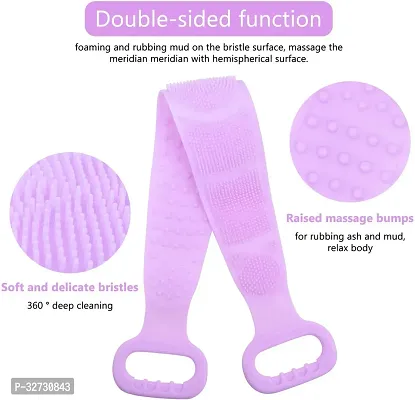 Silicone Body Back Scrubber Bath Brush Washer For Dead Skin Removal (Assorted color-Pack of 1)-thumb2