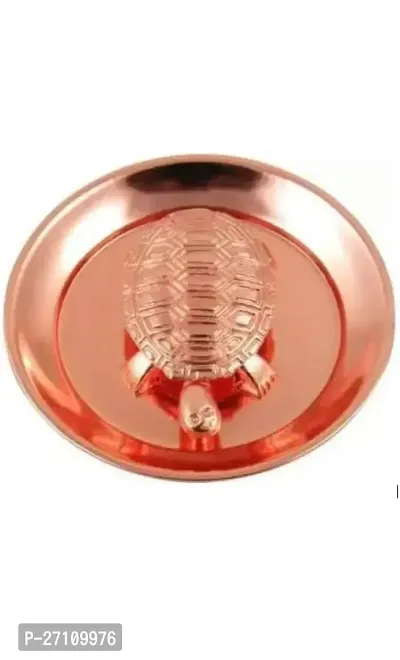 Copper Tortoise with Copper Plate for Vasstu Fengshui Tortoise Turtle Kachua-thumb0