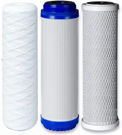 AquaOcean Water Purifier Ro 10""Replacement service kit 10""Thread Filter,Activated Carbon Block Filter(CTO)Granular Activated Carbon Filte(GAC) Home And Kitchen&All Domestic RO Used(GAC+CTO+ 10""Thread)