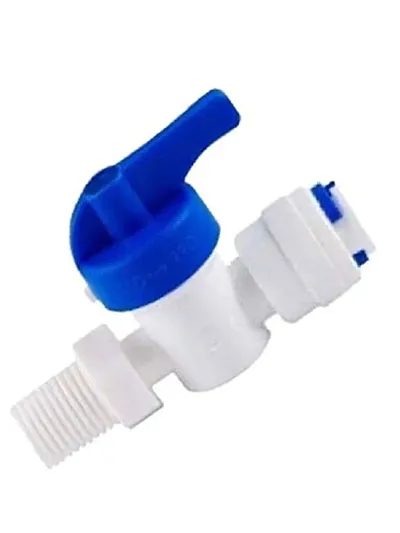 AquaOcean Water Purifier Plastic Inlet Valve/Connector with Coupling for All Domestic RO Water Purifiers 3/8 Size All Kinds of Water Filters For Home And Kitchen