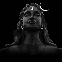 Navyaksh Adiyogi Shiva Idol for Home Decor, Gift  Puja, Car Dashboard Statue, Matte Black, for Worship. Decorative Showpiece - 8 cm-thumb1