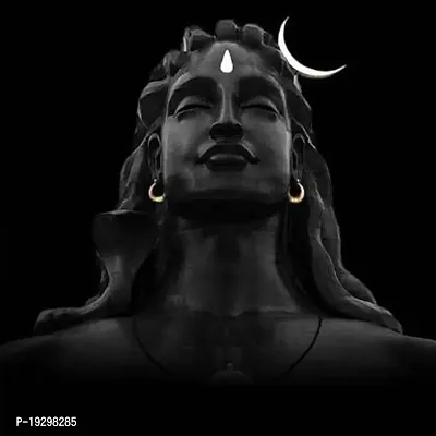 Navyaksh Adiyogi Shiva Idol for Home Decor, Gift  Puja, Car Dashboard Statue, Matte Black, for Worship. Decorative Showpiece - 8 cm-thumb2
