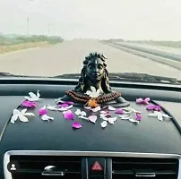Navyaksh Adiyogi Shiva Idol for Home Decor, Gift  Puja, Car Dashboard Statue, Matte Black, for Worship. Decorative Showpiece - 8 cm-thumb2