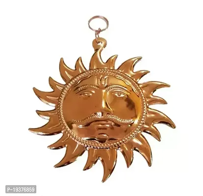 Wall Hanging Lord Sun Idol Suraj surya Murti Statue Brass Decorative Showpiece-thumb2