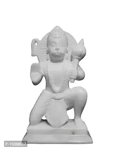 HANUMAN JI Statue / Murti/ Idol 5inch(8CM)(white,marble)-thumb0