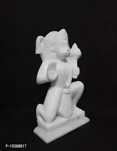 HANUMAN JI Statue / Murti/ Idol 5inch(8CM)(white,marble)-thumb2