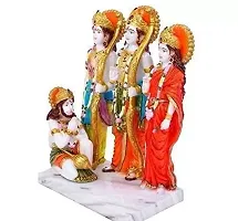 Polyresin Ram darbar Murti Statue Idol for Home Pooja Room Home Decoration Idol 6 Inch-thumb1