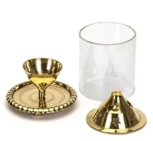 Brass Glass Akhand Diya  PACK OF 2 Diyas  Lanterns-thumb1