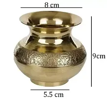 Brass Lota Kalash Pooja Lota Pitcher Brass Kalash Brass Kalash Gold set of 2-thumb1