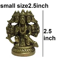 pure brass panchmukhi hanuman ji Brass 2.5 Inches Statue Kneeling Ashirvad Posture-thumb3