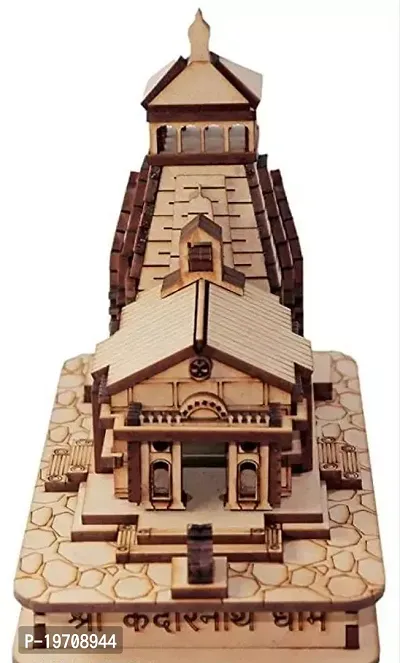 Kedarnath Temple in Wood 3D Model Miniature Hand Crafted with Double side tap  height 8cm  from haridwar-thumb3