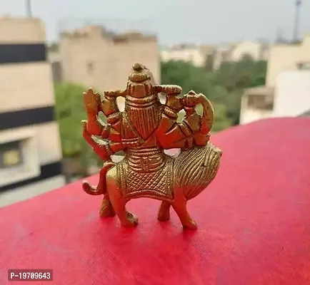 Pure Brass Durga MATA Murti Durga Maa Idol Sherawali MATA Murti For Navratri Diwali Pooja-thumb3