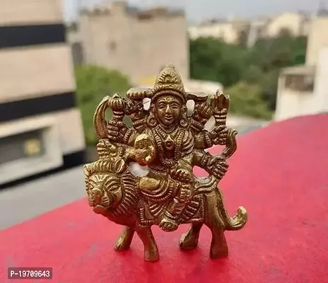 Pure Brass Durga MATA Murti Durga Maa Idol Sherawali MATA Murti For Navratri Diwali Pooja-thumb4
