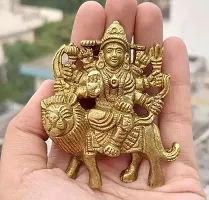 Pure Brass Durga MATA Murti Durga Maa Idol Sherawali MATA Murti For Navratri Diwali Pooja-thumb1