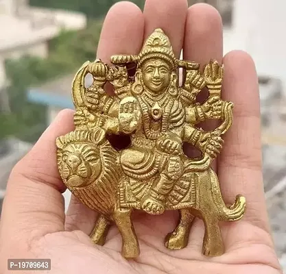 Pure Brass Durga MATA Murti Durga Maa Idol Sherawali MATA Murti For Navratri Diwali Pooja-thumb2