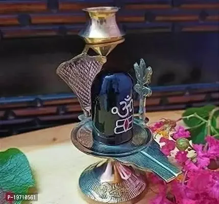 Brass Shivling With Brass Lota For Puja-thumb0